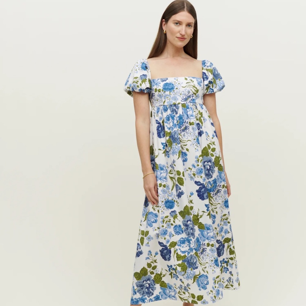 NWT Reformation Aurelia puff sleeve maxi dress in Lucca